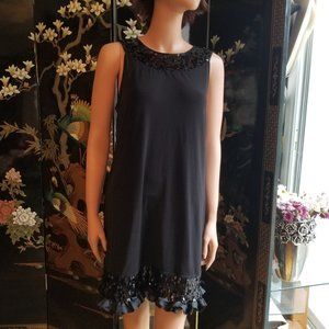 Express Size Large Solid Black Cocktail Dress